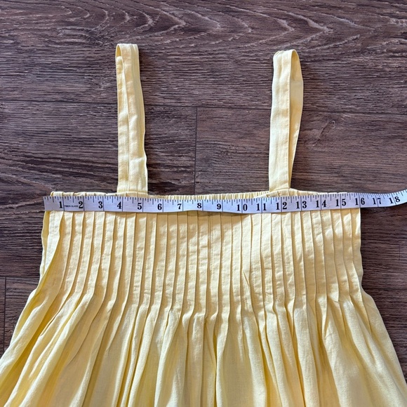 Banana Republic Linen-Blend Midi Dress Women's Size XS Yellow Maize NWT - Picture 9 of 12